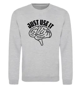 Світшот Just use it Сірий меланж фото