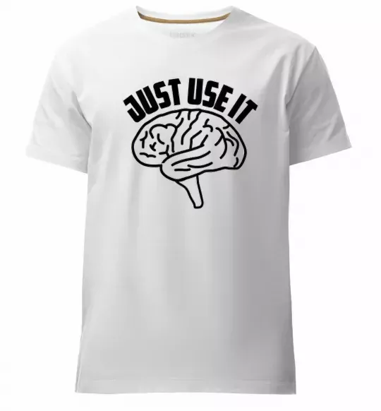 Чоловіча преміум футболка Just use it Білий фото