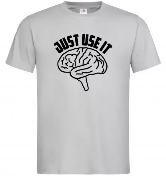 Мужская футболка Just use it Серый фото