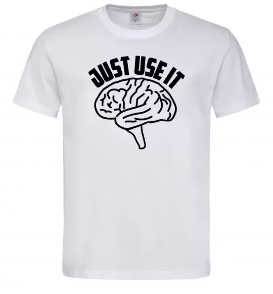 Мужская футболка Just use it Белый фото