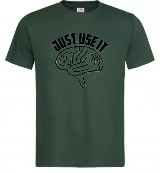 Мужская футболка Just use it Темно-зеленый фото