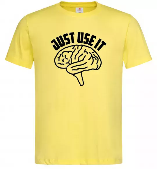 Мужская футболка Just use it Лимонный фото