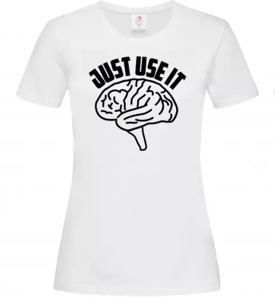 Жіноча футболка Just use it Білий фото
