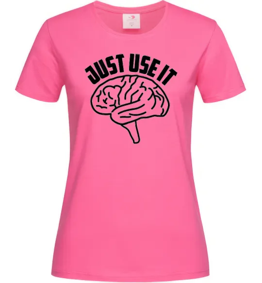 Жіноча футболка Just use it Яскраво-рожевий фото