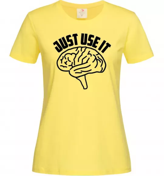 Жіноча футболка Just use it Лимонний фото