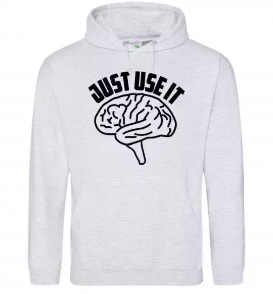 Чоловіча толстовка (худі) Just use it Сірий меланж фото