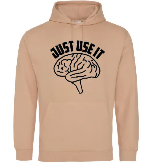 Чоловіча толстовка (худі) Just use it Пісочний фото