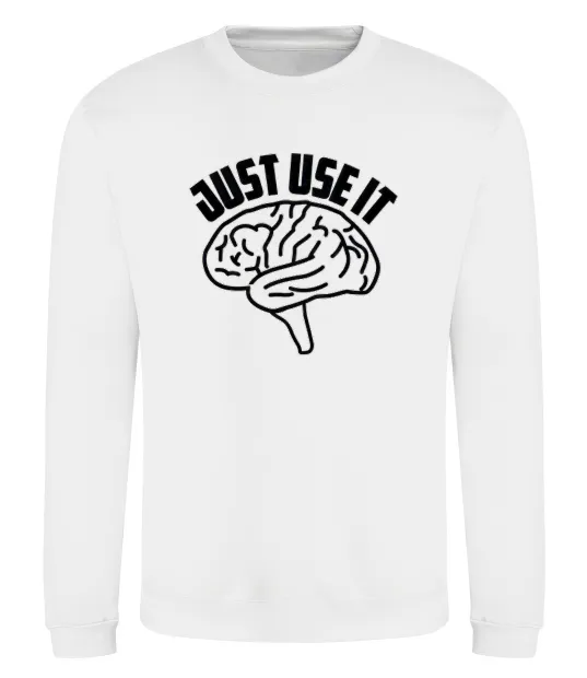 Світшот Just use it Білий фото