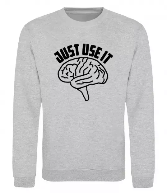 Світшот Just use it Сірий меланж фото