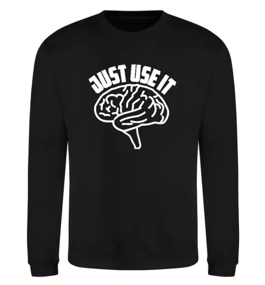 Світшот Just use it Чорний фото