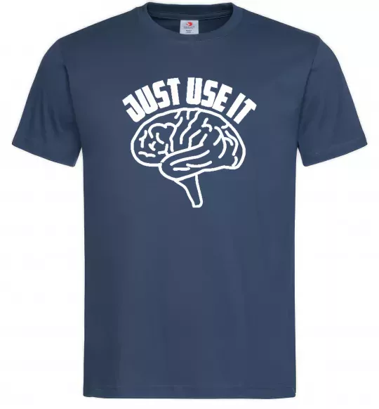 Мужская футболка Just use it Темно-синий фото