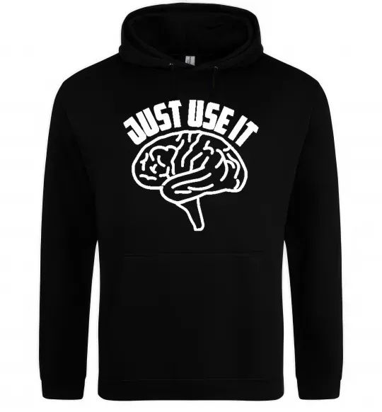 Чоловіча толстовка (худі) Just use it Чорний фото