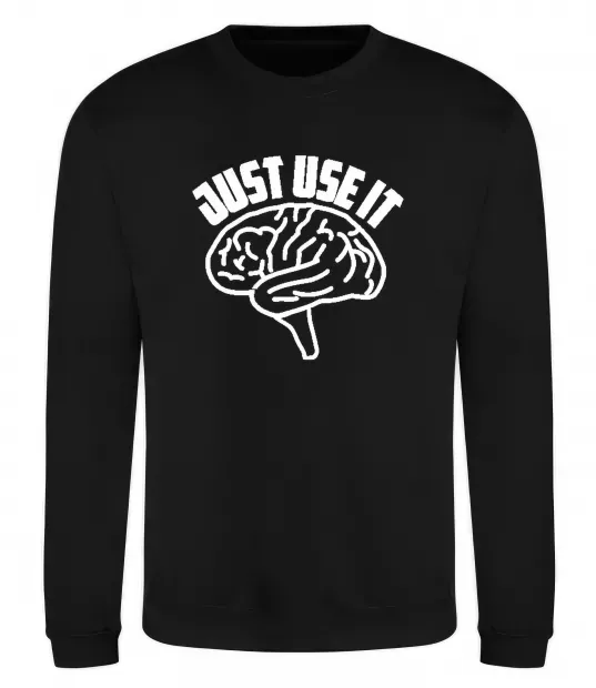 Світшот Just use it Чорний фото