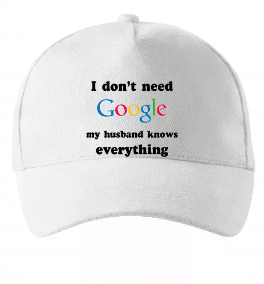 Кепка Мій чоловік гугл Білий фото
