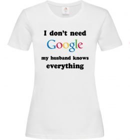 Женская футболка Мій чоловік гугл Женская футболка Мій чоловік гугл