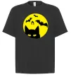 Футболка Оверсайз Луна_ кот Чорний фото