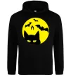 Чоловіча толстовка (худі) Луна_ кот Чорний фото