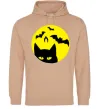 Женская толстовка (худи) Луна_ кот Песочный фото