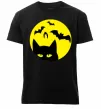 Чоловіча преміум футболка Луна_ кот Чорний фото