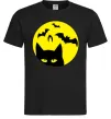Мужская футболка Луна_ кот Черный Мужская футболка Луна_ кот Черный фото