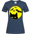 Жіноча футболка Луна_ кот Темно-синій фото