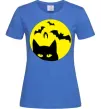 Жіноча футболка Луна_ кот Яскраво-синій фото