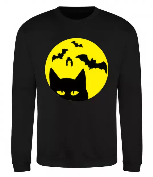 Світшот Луна_ кот Чорний фото