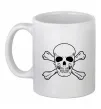Чашка керамическая Пиратский череп Белый Чашка керамическая Пиратский череп Белый фото
