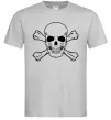 Чоловіча футболка Пиратский череп Сірий Чоловіча футболка Пиратский череп Сірий фото