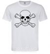 Чоловіча футболка Пиратский череп Білий фото