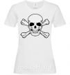 Жіноча футболка Пиратский череп Білий фото