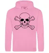 Женская толстовка (худи) Пиратский череп Розовый фото
