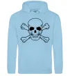 Женская толстовка (худи) Пиратский череп Голубой фото