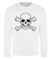 Свитшот Пиратский череп Белый фото