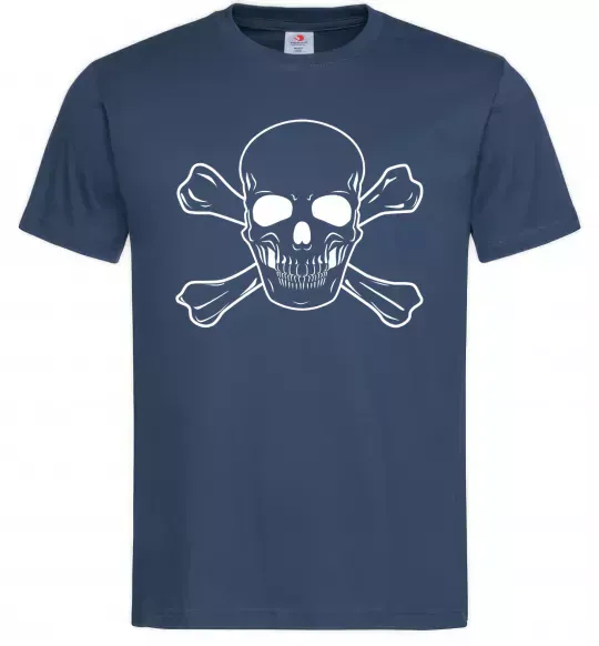 Чоловіча футболка Пиратский череп Темно-синій фото