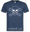 Мужская футболка Пиратский череп Темно-синий фото