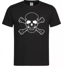 Чоловіча футболка Пиратский череп Чорний фото