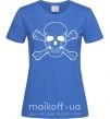 Жіноча футболка Пиратский череп Яскраво-синій фото