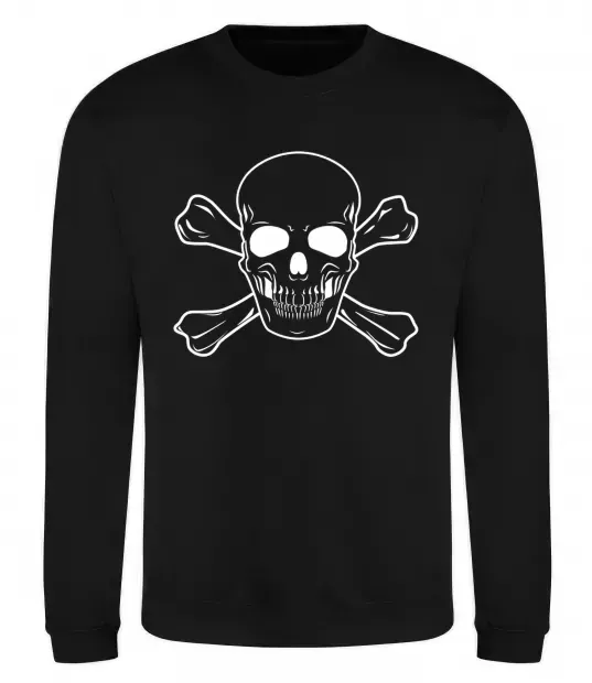 Свитшот Пиратский череп Черный фото