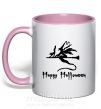 Чашка з кольоровою ручкою Ведьма Ніжно рожевий фото