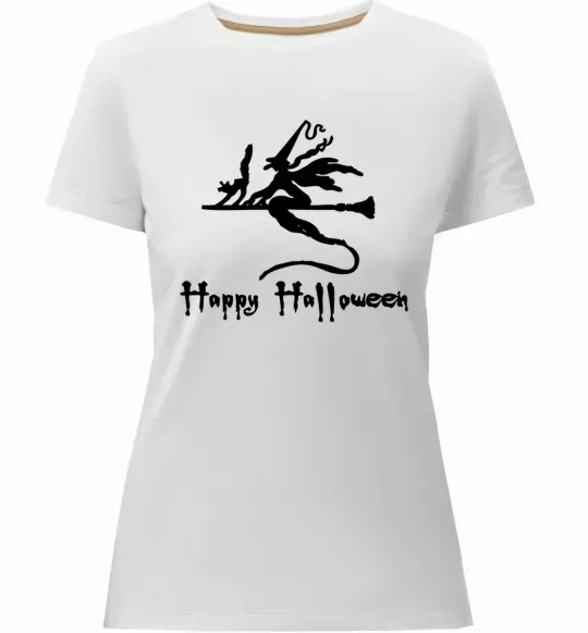 Женская премиум футболка Ведьма Белый фото