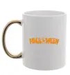 Чашка з кольоровою ручкою Halloween Золото фото