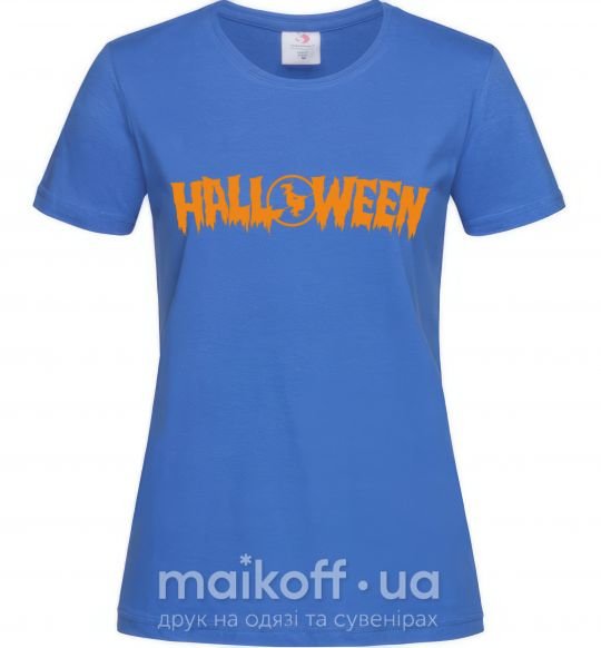 Женская футболка Halloween Ярко-синий фото