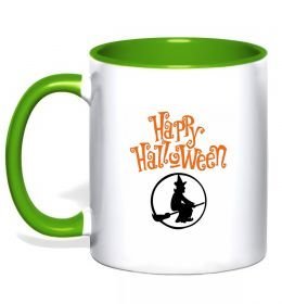 Чашка с цветной ручкой Halloween Відьма