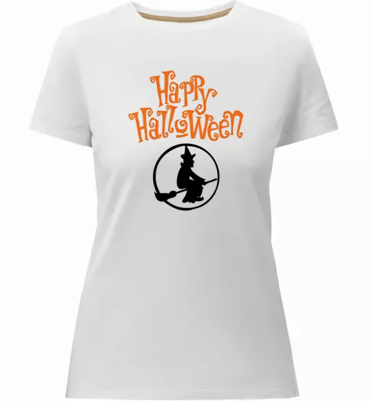 Жіноча преміум футболка Halloween Відьма Білий фото