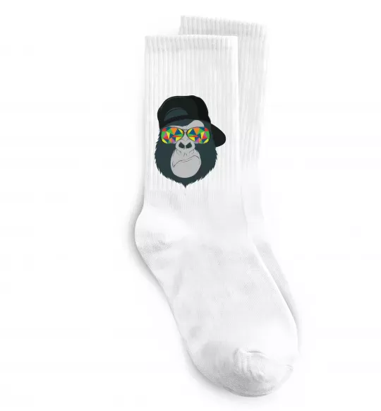 Шкарпетки Monkey in glass Білий фото