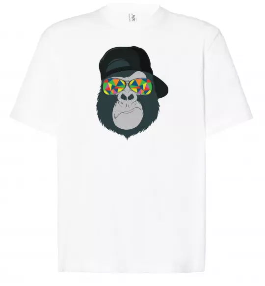 Футболка Оверсайз Monkey in glass Белый фото