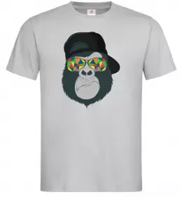 Мужская футболка Сіра горила Серый фото Мужская футболка Сіра горила Серый фото