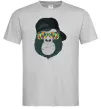 Мужская футболка Monkey in glass Серый фото