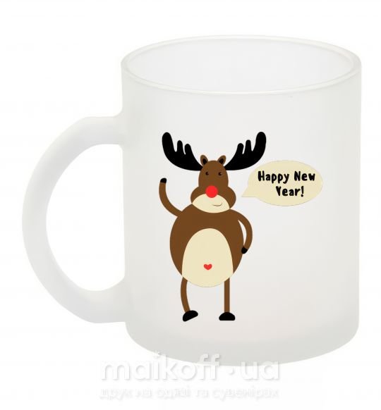 Чашка стеклянная Christmas Deer Фроузен фото